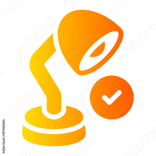 desk lamp gradient icon