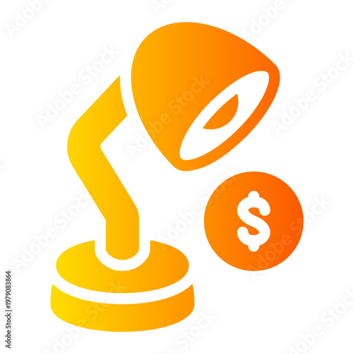 desk lamp gradient icon