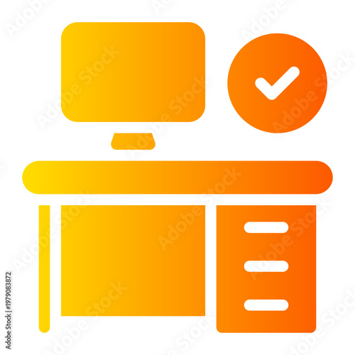 desk gradient icon