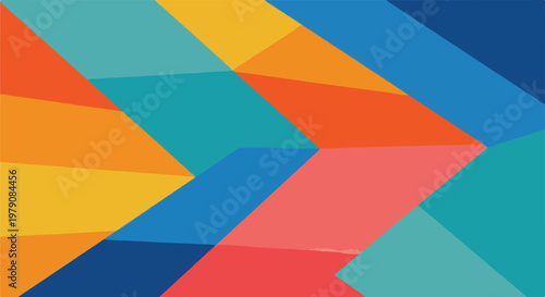 A colorful abstract geometric pattern with intersecting shapes