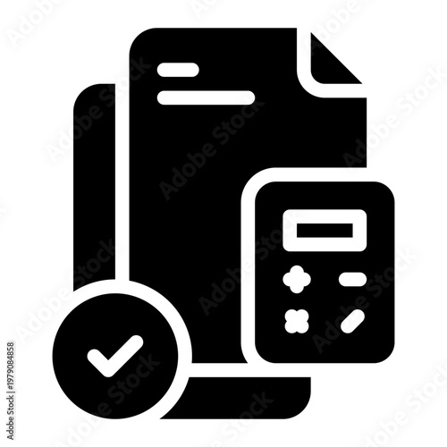 calculator glyph icon