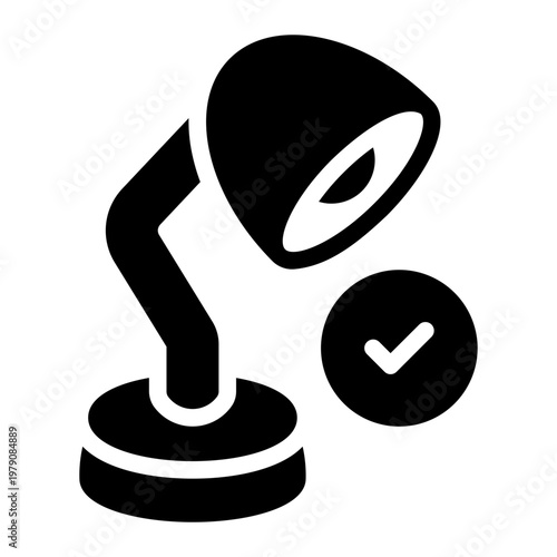 desk lamp glyph icon