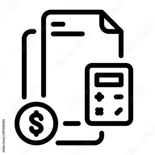 calculator line icon
