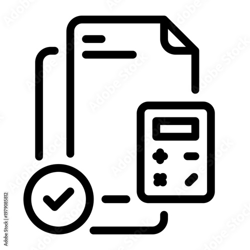 calculator line icon