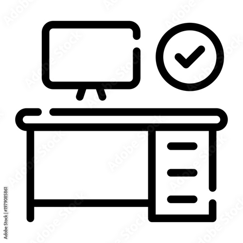 desk line icon
