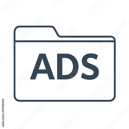Ads Folder Vector Icon