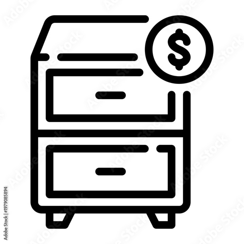 drawer line icon