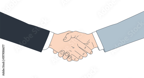 A business agreement symbolized by a classic handshake between two people