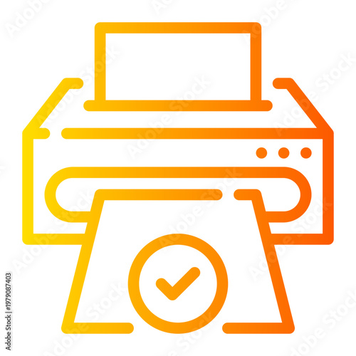 printer gradient icon