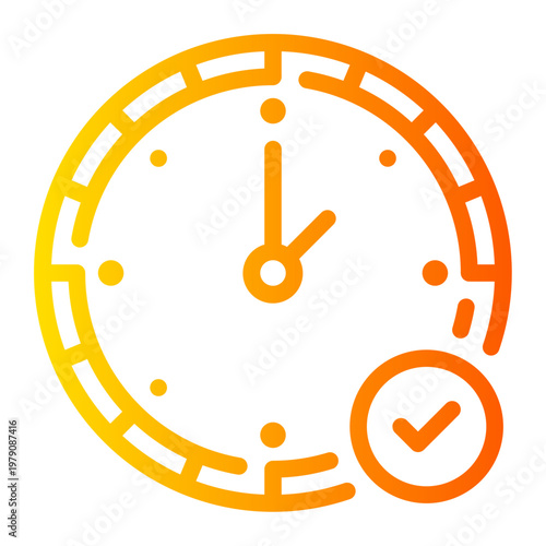 wall clock gradient icon