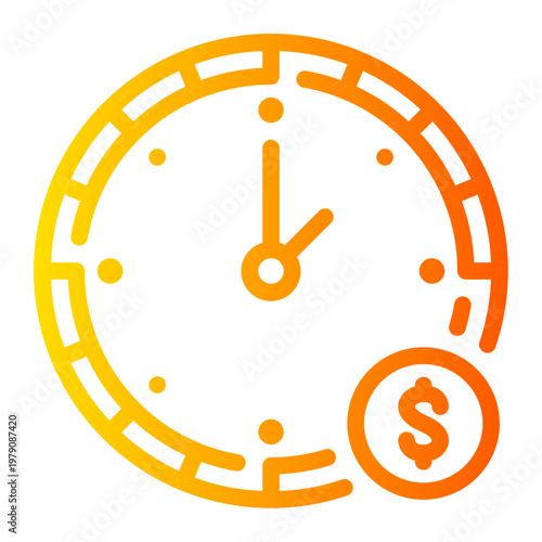 wall clock gradient icon