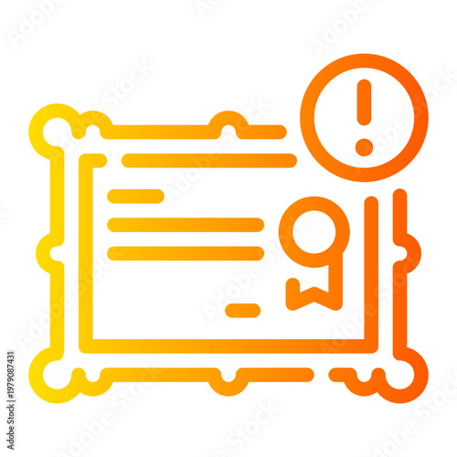 warning gradient icon