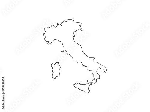 creative linear italian Border symbol, vector illustration, Isolated on Transparent Background