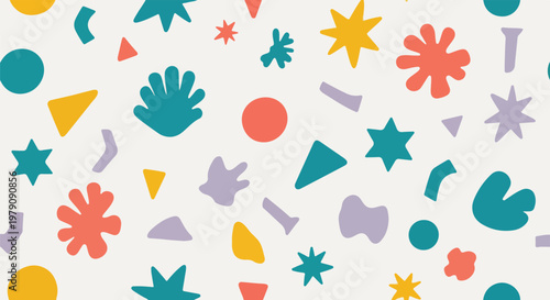 Colorful abstract shapes and symbols 2.