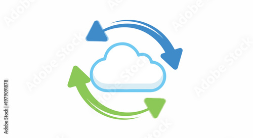 Cloud Computing Data Exchange Symbol.