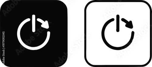 Foto power control auto on off monochrome dark light ui element