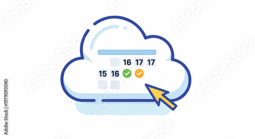 Cloud Storage Interface with Cursor Selection.