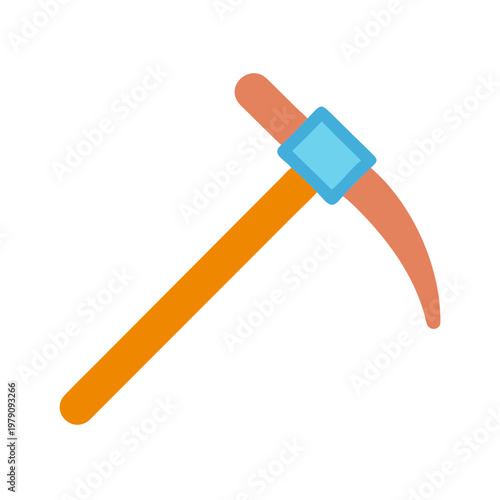 Stylized pickaxe icon on a black background used in mining or gaming