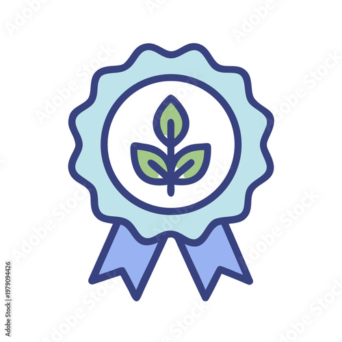 Eco friendly badge vector for nature conservancy and sustainable products illustration