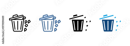 Multi Style Icon Set Waste Collection