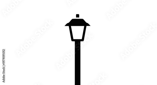 street lamp isolated on white