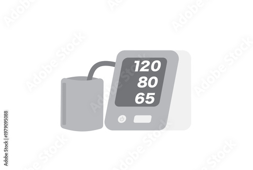 正常値を表示している上腕血圧計のイラスト