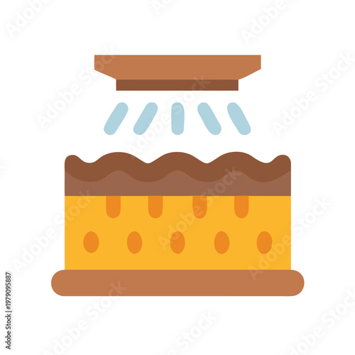 Illustration of skin cleansing process with water and bubbles isolated on black background