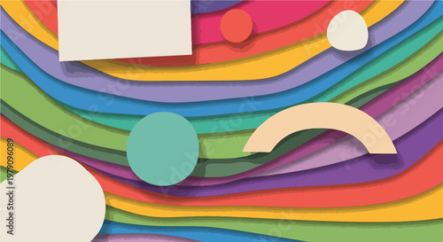 Colorful abstract shapes design elements 3.