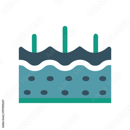Minimalist cake illustration with candles and polka dots on a black background