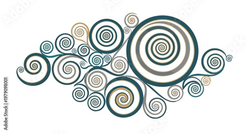 Collection of Spiral Shapes in Various Sizes.