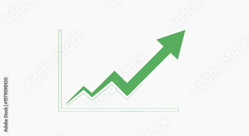 business graph on white