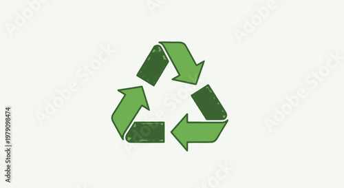 recycle symbol on green background