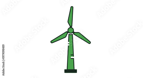wind turbine on white background