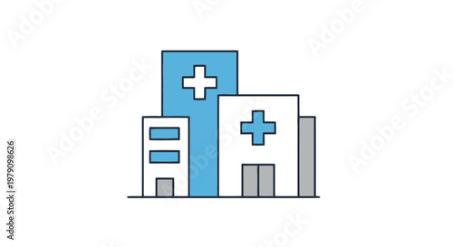 3d render of a modern building symbol made of many spheres