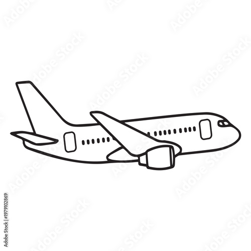 Airplane silhouette travel icon minimal style