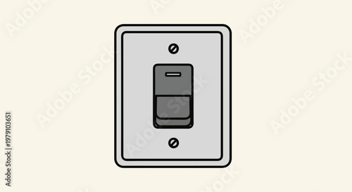 Simple graphic of a light switch on a wall plate