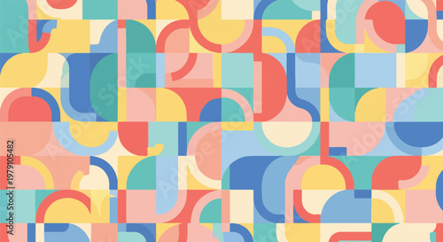Colorful Geometric Shapes Pattern Design Element 2.
