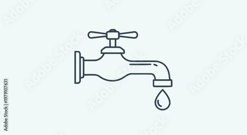 vector illustration of a faucet