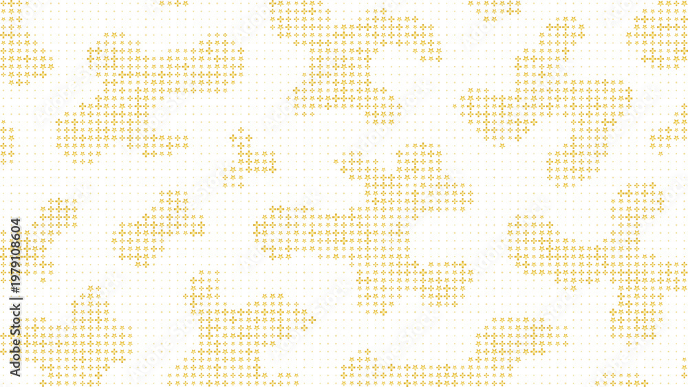 Fototapeta premium Gold stars and crosses seamless pattern luxury abstract background, Premium golden star and plus symbol repeat design