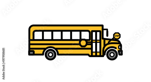 Yellow School Bus Vehicle Transportation.