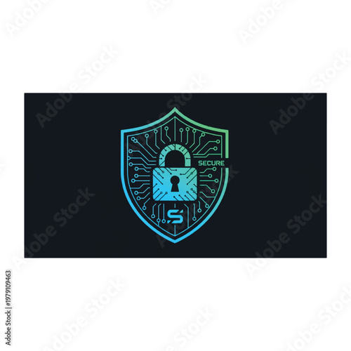 Advanced cybersecurity shield protecting networks, detecting threats, preventing breaches, ensuring data integrity
