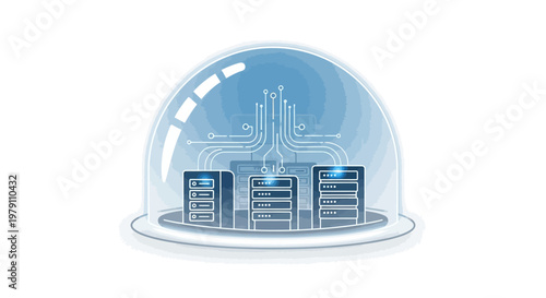 servers in a bubble protected network security system