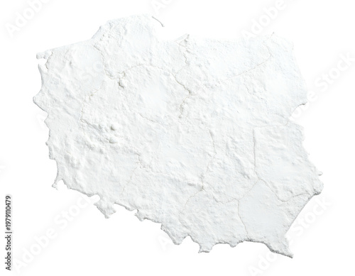 White textured map silhouette