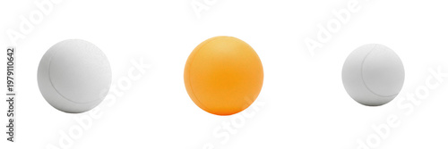 Canvastavla Table Tennis Ball isolated on white background, Ping Pong Ball, Balle de Tennis de Table, Pelota de Ping Pong, Celluloid Sphere, Sports Equipment
