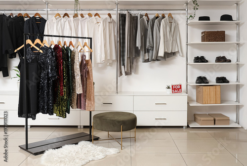 Interior of boutique with s...