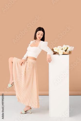 Beautiful fashionable young...