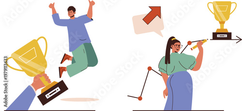 Interactive world map being used by a teacher and students in a classroom setting