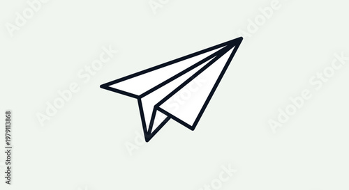 Paper Airplane Flying High Alone.