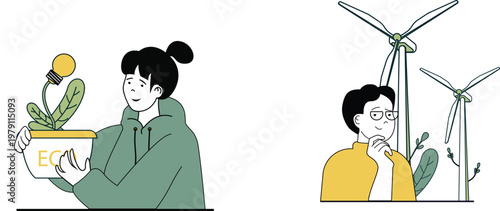 A young girl practices ballet in her home with a mirror and plant