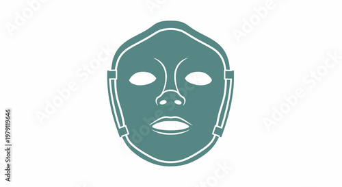 Facial Mask Icon: Beauty, Skincare, and Wellness Concept